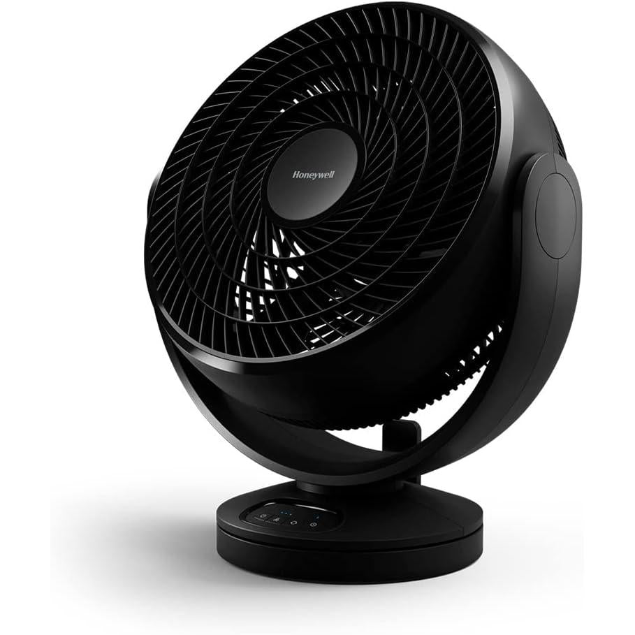 Honeywell Large Floor Fan Turbo Force Digital Oscillating - 3 Speeds and 90 Degree Pivot), Black, (HF715BEV1)