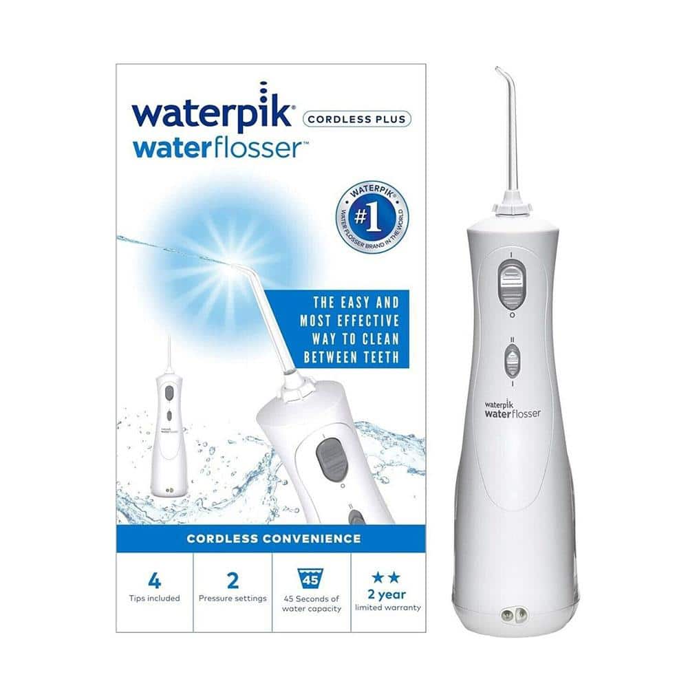 Waterpik Cordless Water Flosser - USB Rechargeable Battery, White WP-490 - Healthxpress.ie