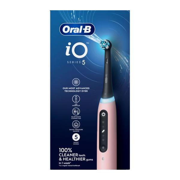 Oral-B iO5 Electric Toothbrush, with Revolutionary Magnetic Technology - Blush Pink