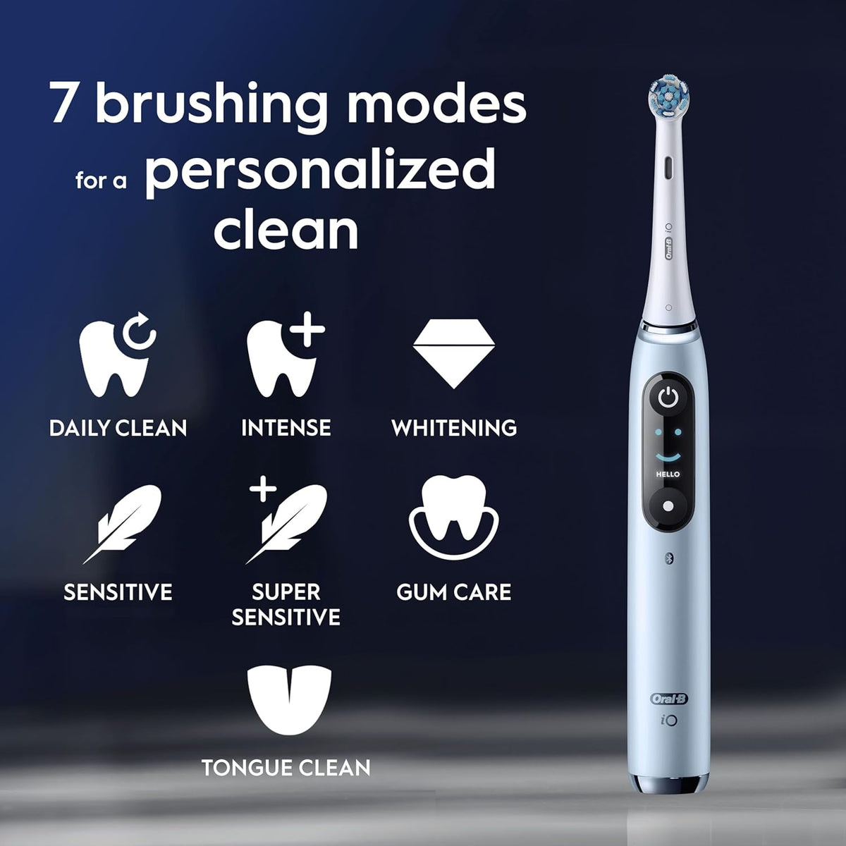 Oral-B iO9 Electric Toothbrushes , App Connected, 1 Toothbrush Head, Charging Travel Case & Magnetic Pouch, 7 Modes, 2 Pin Plug, Special Edition - Healthxpress.ie