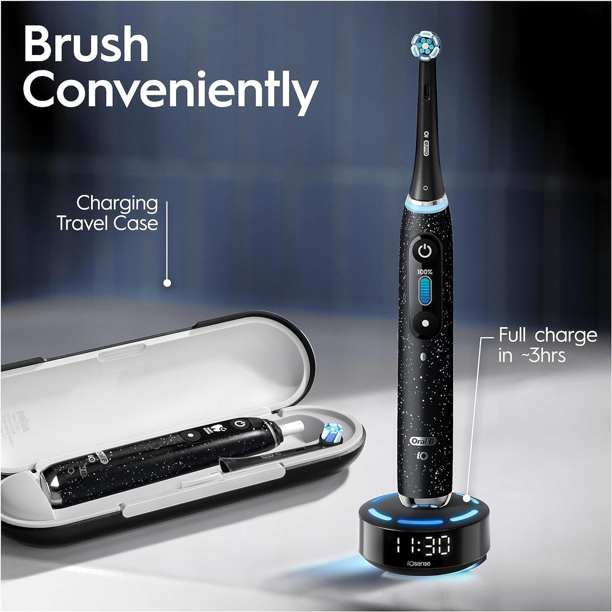 Braun Oral-B iO Series 10 Electric Rechargeable Toothbrush - Stardust White - Healthxpress.ie