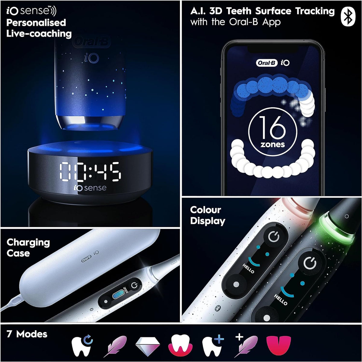 Braun Oral-B iO Series 10 Electric Rechargeable Toothbrush - Stardust White - Healthxpress.ie