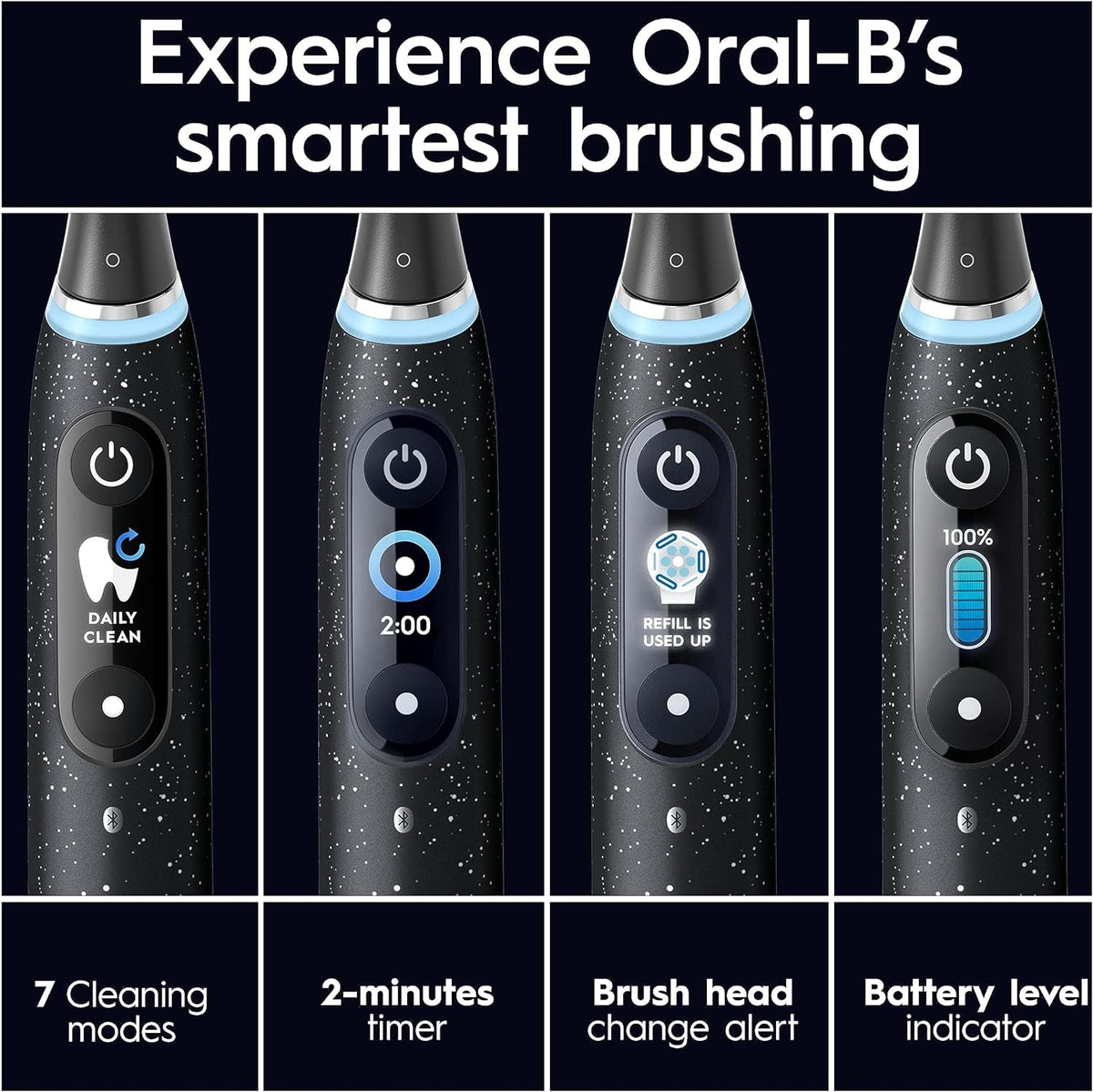 Braun Oral-B iO Series 10 Electric Rechargeable Toothbrush - Stardust White - Healthxpress.ie