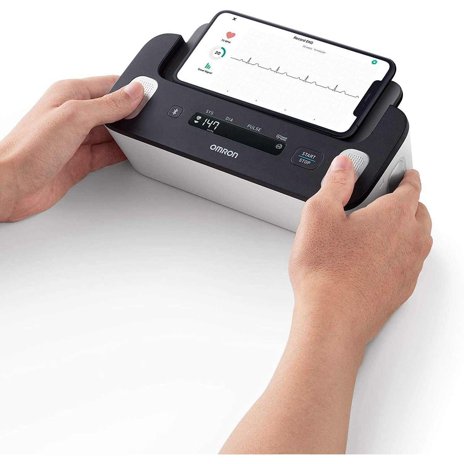 OMRON Complete Smart Home Blood Pressure Monitor and ECG for Hypertension Monitoring and AFib screening at Home - Healthxpress.ie
