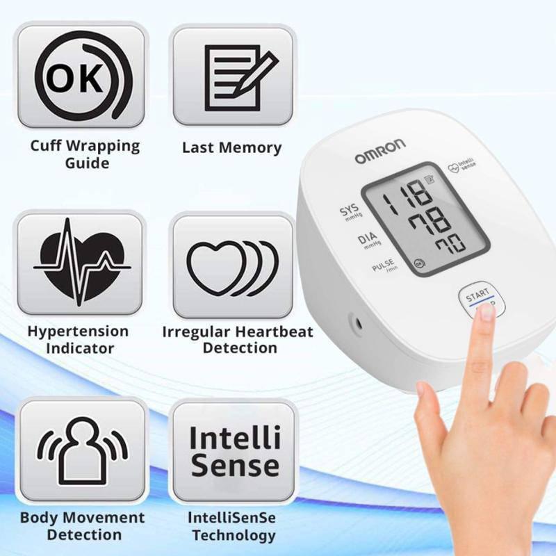 Omron M2 Basic HEM-7121J-E Blood Pressure Monitor - Intellisense Technology - 22-32cm Cuff - Healthxpress.ie