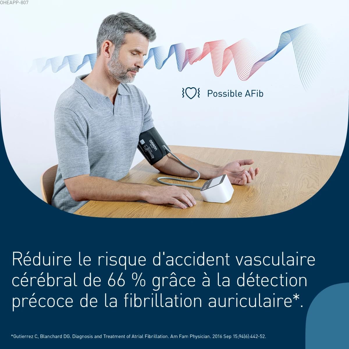 OMRON M4 Connect AFib - Upper Arm Blood Pressure Monitor with Bluetooth, AFib Detection, Intelli Wrap Cuff 22-42 cm,