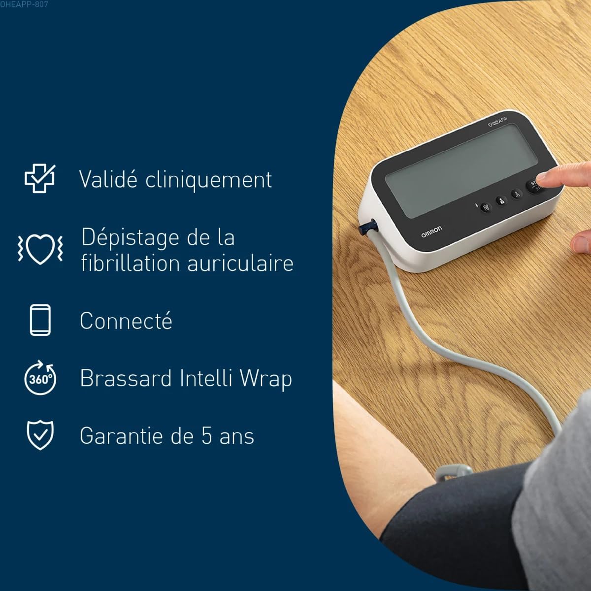 OMRON M4 Connect AFib - Upper Arm Blood Pressure Monitor with Bluetooth, AFib Detection, Intelli Wrap Cuff 22-42 cm,