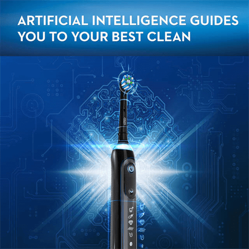 Oral B Genius X 20000 Luxe Electric Toothbrush - Motion Sensors, Round Head - Black