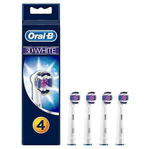 Oral-B Genuine 3D White Replacement Toothbrush Heads - Round Head - Pack of 4 - Healthxpress.ie