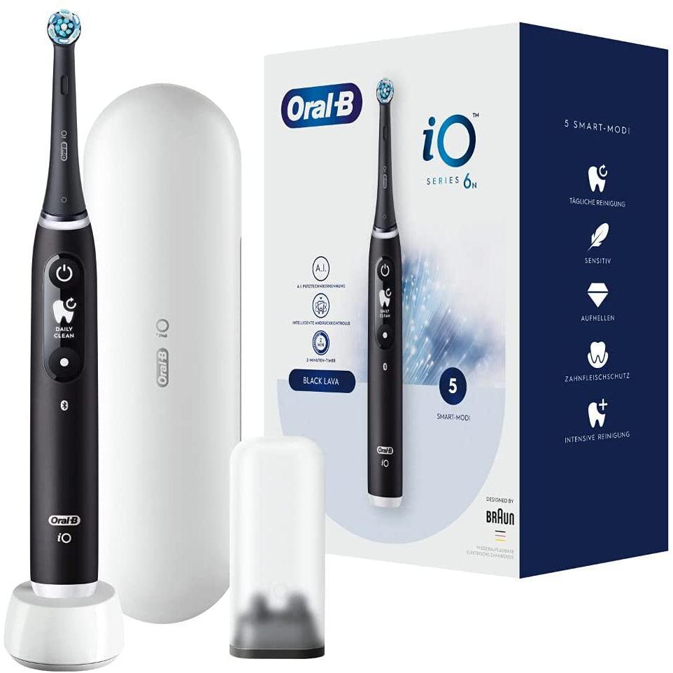 Oral-B iO6 Electric Toothbrush with Revolutionary Magnetic Technology and Micro Vibrations - Black Lava - Healthxpress.ie