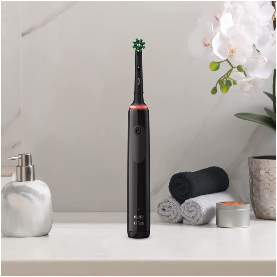 Oral-B Pro 3 - 3900 - Set of 2 Electric Toothbrushes Black, 2 Handles with Visible Pressure Sensor, 2 Toothbrush Heads - Healthxpress.ie