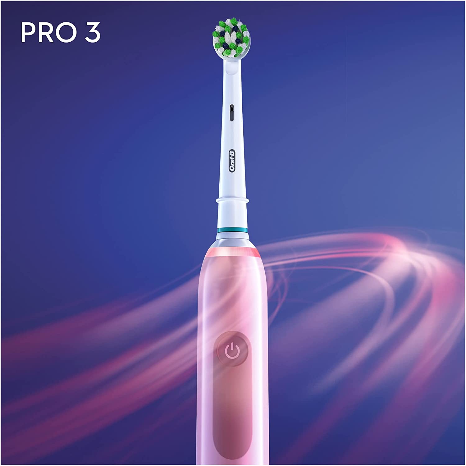 Oral-B Pro 3 - 3900 - Set of 2 Electric Toothbrushes Pink & Black, 2 Handles with Visible Pressure Sensor, 2 Toothbrush Heads - Healthxpress.ie