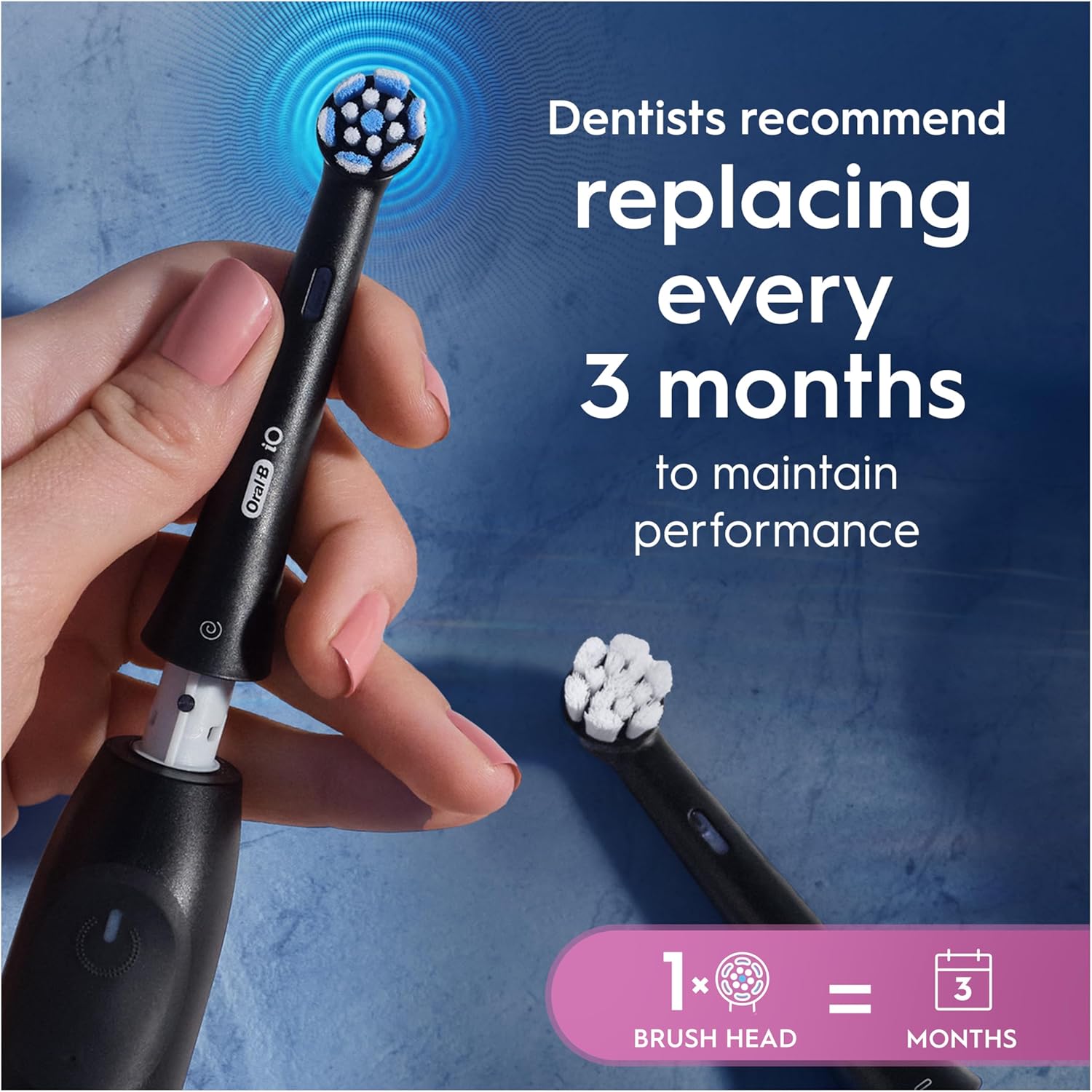 Oral-B iO 4pk Gentle Cleaning Toothbrush Heads ,Soft Bristles for Sensitive Gums for Sensational Mouth Feeling - Black