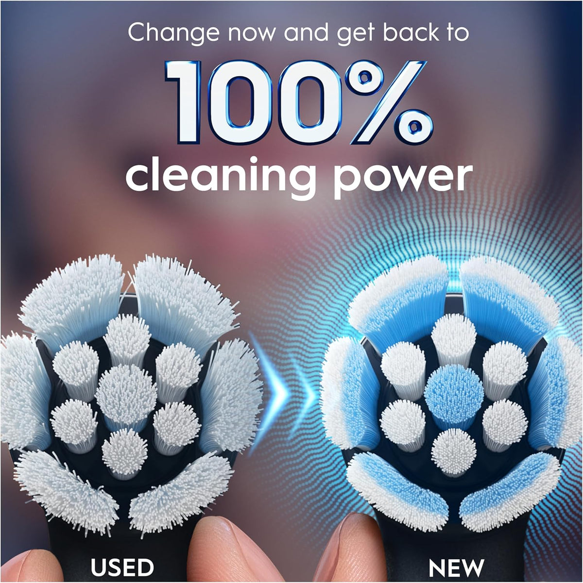 Oral-B iO 4pk Gentle Cleaning Toothbrush Heads ,Soft Bristles for Sensitive Gums for Sensational Mouth Feeling - Black