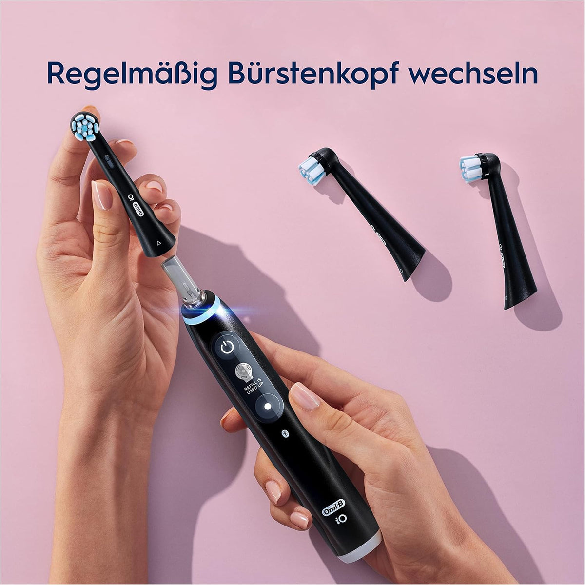 Oral-B iO 6pk Gentle Cleaning Replacement Toothbrush Heads , Original Toothbrush Attachment for Oral-B iO Toothbrushes, Letterbox Packaging, Black - Healthxpress.ie