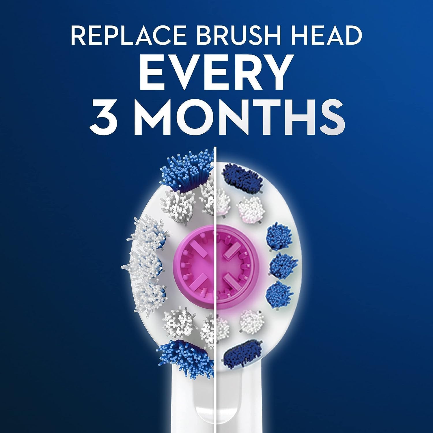 Oral-B 3D White 4pk Replacement Toothbrush Heads - Advanced Cleaning and Whitening