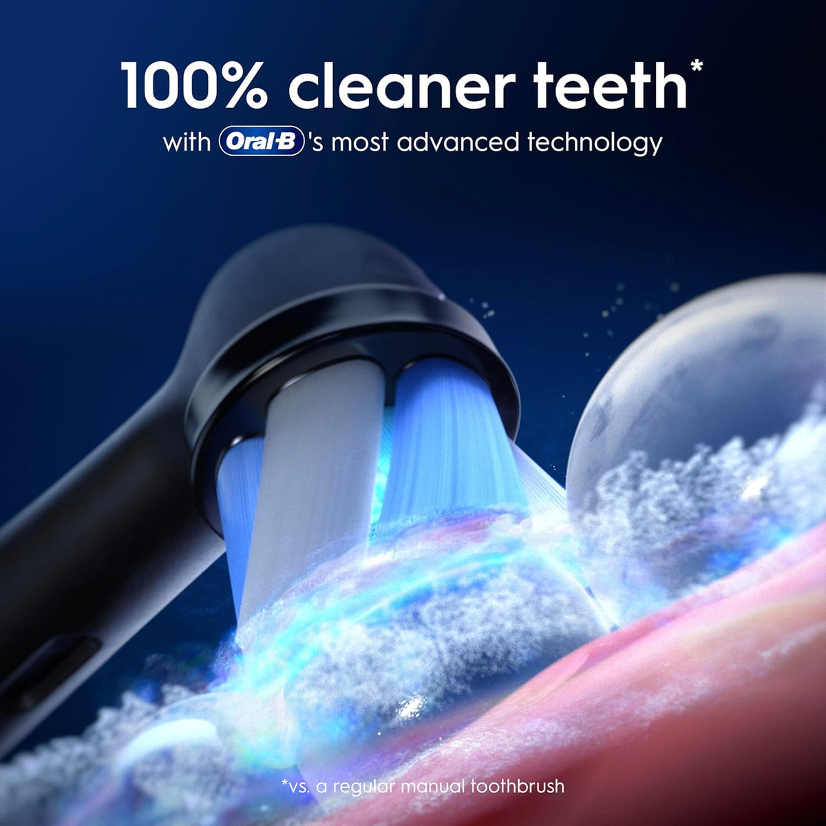 Oral-B iO9 Electric Toothbrushes , App Connected ,1 Toothbrush Head, Charging Travel Case & Magnetic Pouch, 7 Modes, 2 Pin Plug, Black Onyx Edition