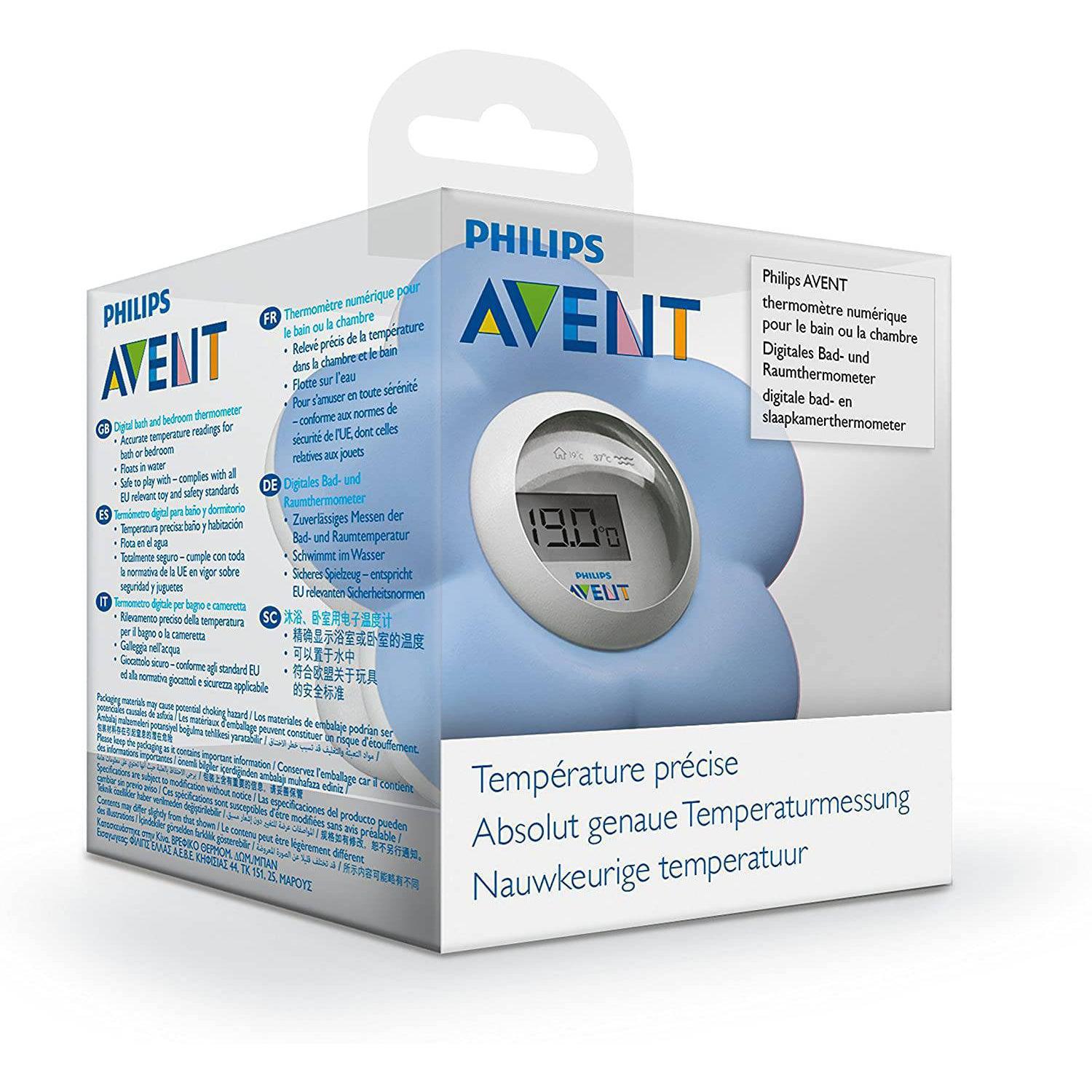 Philips Avent SCH550/20 Baby Digital Bath and Room Thermometer - Blue Flower - Healthxpress.ie
