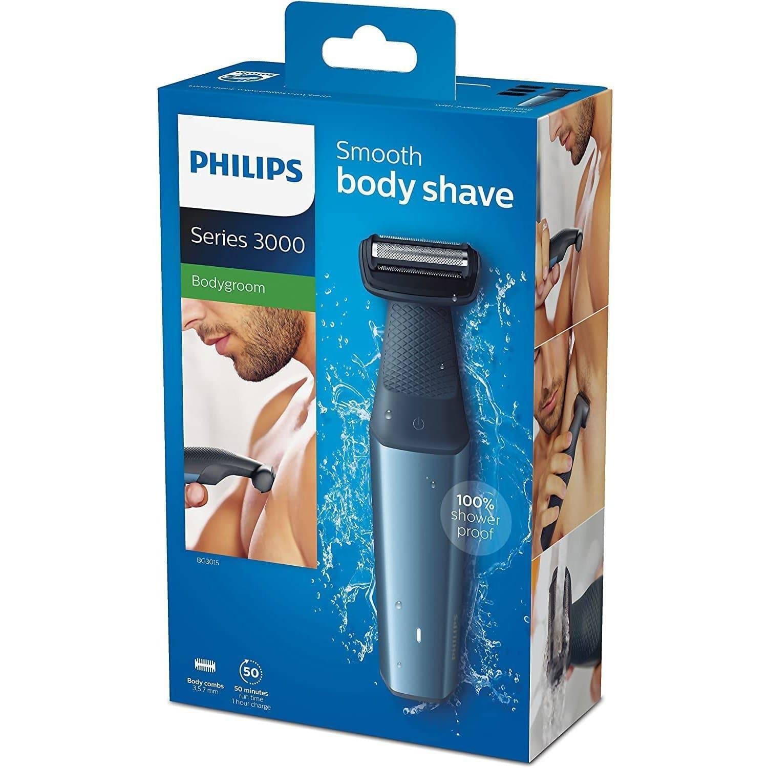 Philips BG3015/15 Series 3000 Showerproof Body Groomer - 3 Click-On Combs - Healthxpress.ie