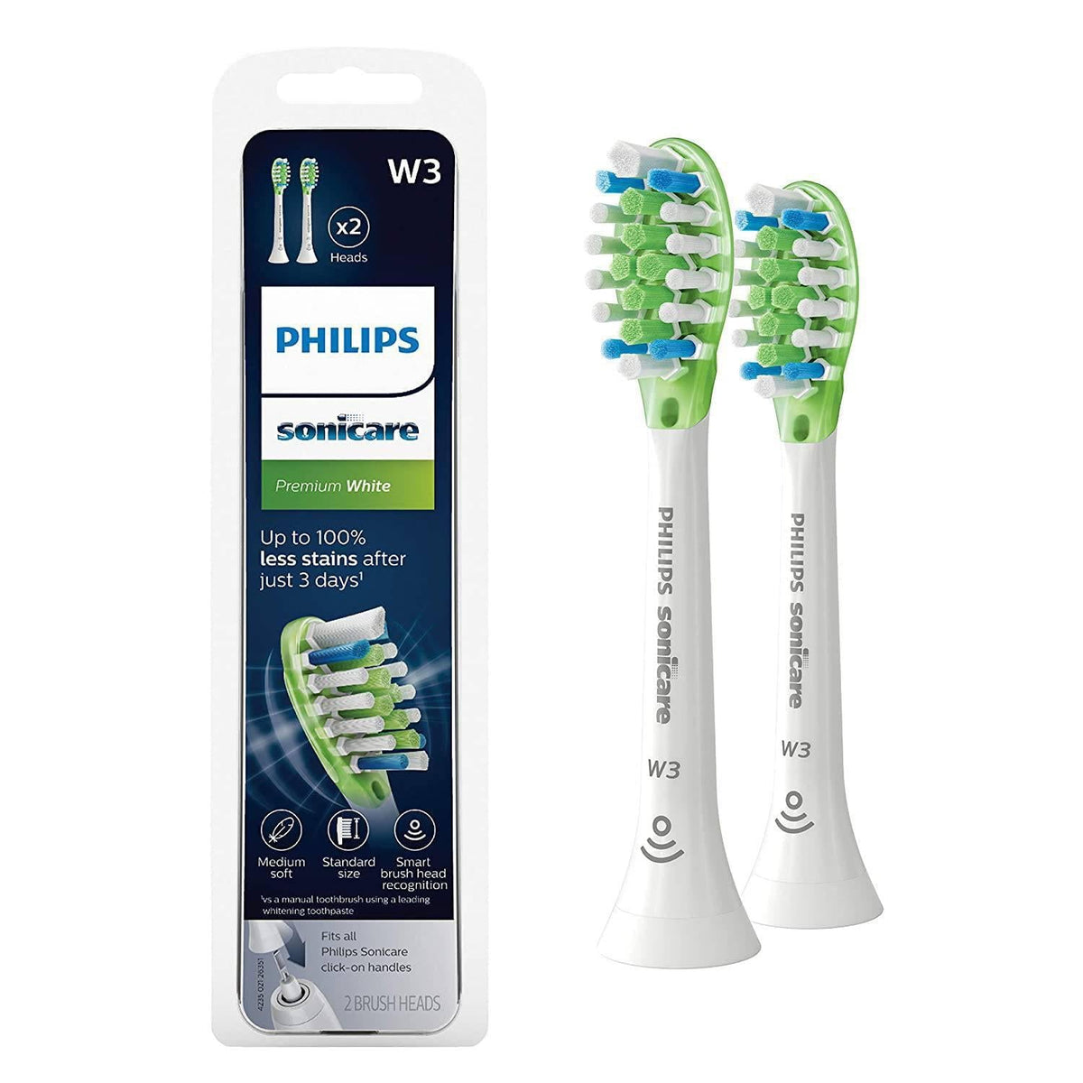 Philips HX9062/17 Philips Sonicare W3 Standard Toothbrush Heads - Pack of 2 - Healthxpress.ie