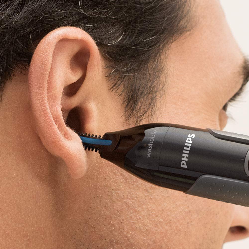 Philips Nose Hair Trimmer, Series 3000 Nose, Ear and Eyebrow Trimmer, Battery-Operated,NT3650/16 - Healthxpress.ie