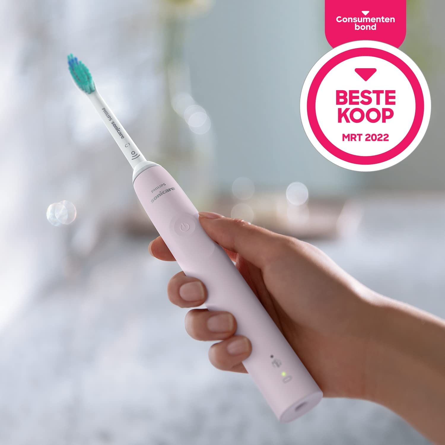 Philips Sonic Electric Toothbrush 3100 Series HX3673/11, Sugar Rose - Healthxpress.ie