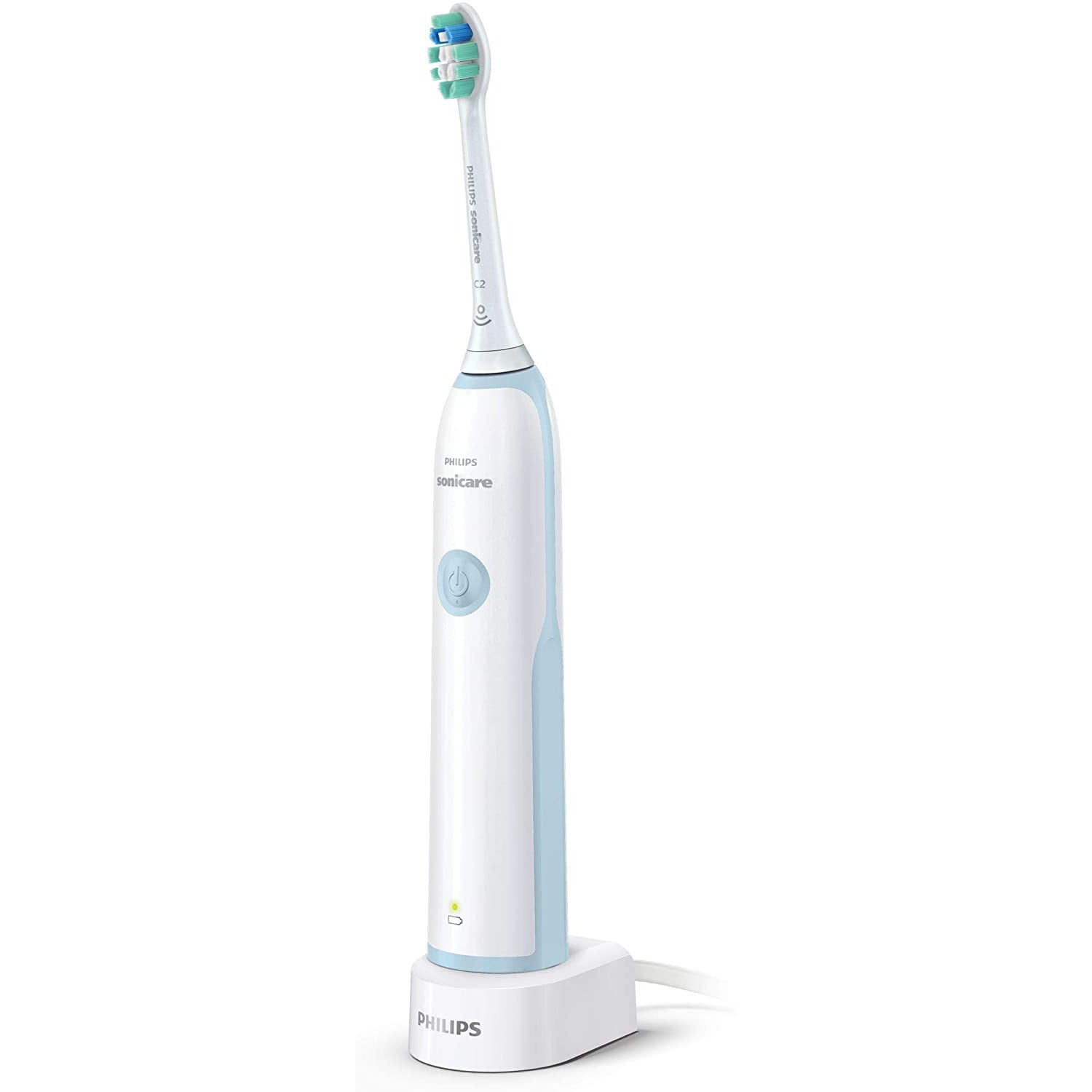 Philips Sonicare Clean Care HX3212/03 – Electric Toothbrush, Anti Plaque Defence -white and light blue - Healthxpress.ie