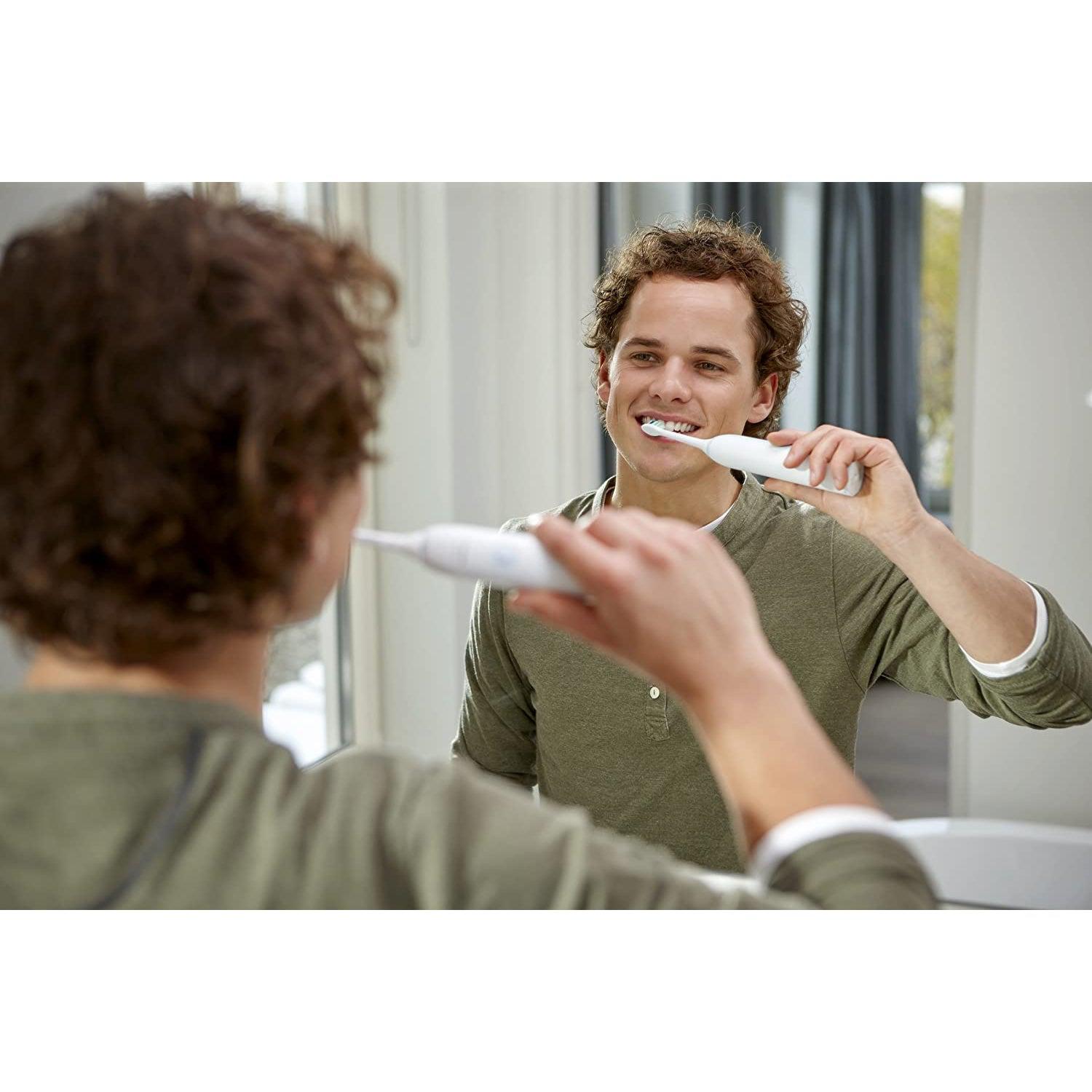 Philips Sonicare Clean Care HX3212/03 – Electric Toothbrush, Anti Plaque Defence -white and light blue