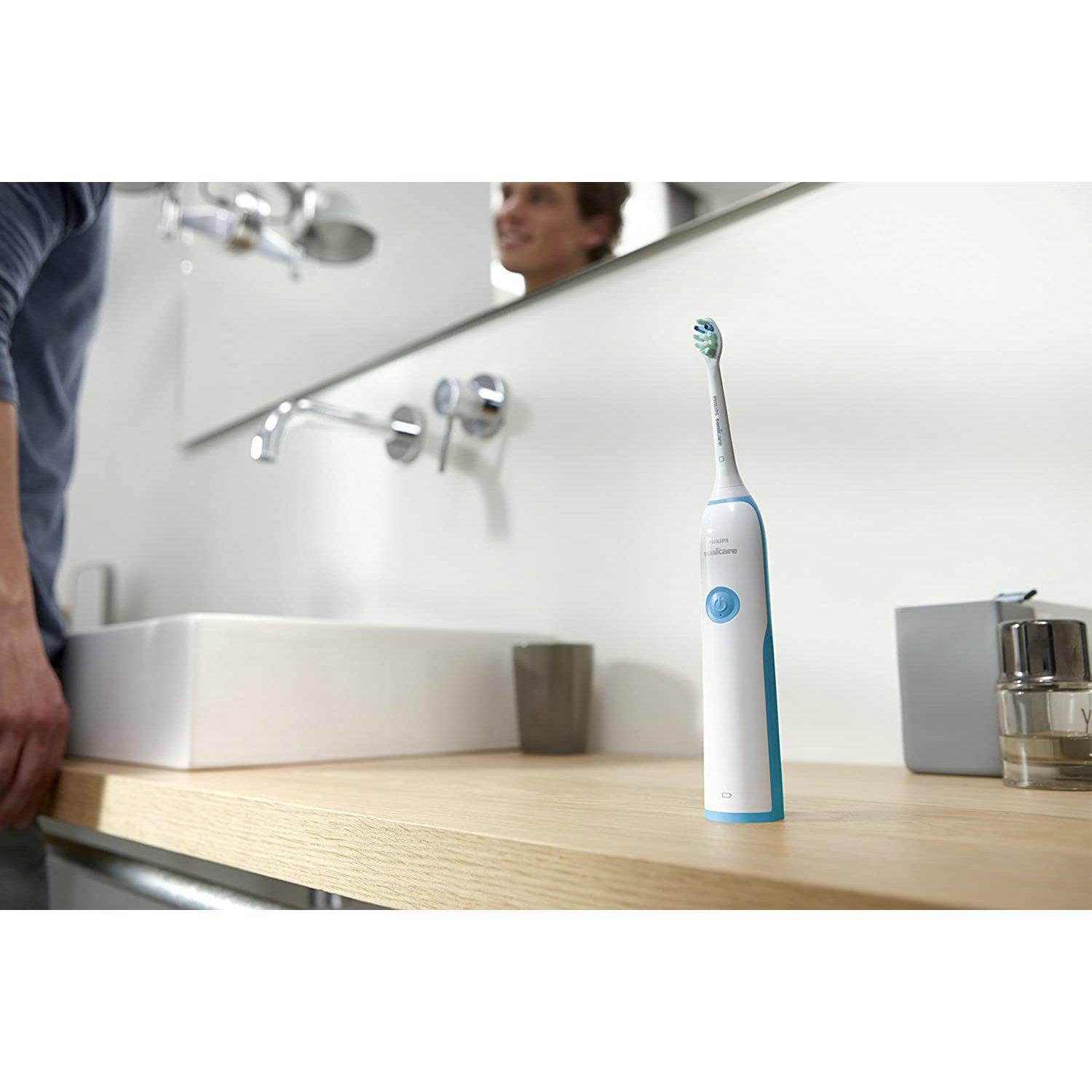Philips Sonicare Clean Care HX3212/11 – Electric Toothbrush, Anti Plaque Defence White and Blue - Healthxpress.ie