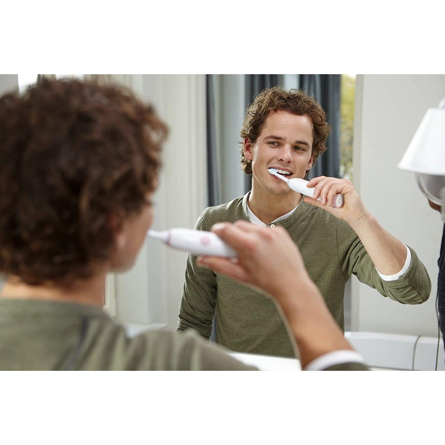 Philips Sonicare Clean Care HX3212/42 – Electric Toothbrush, Anti Plaque Defence white and pink - Healthxpress.ie