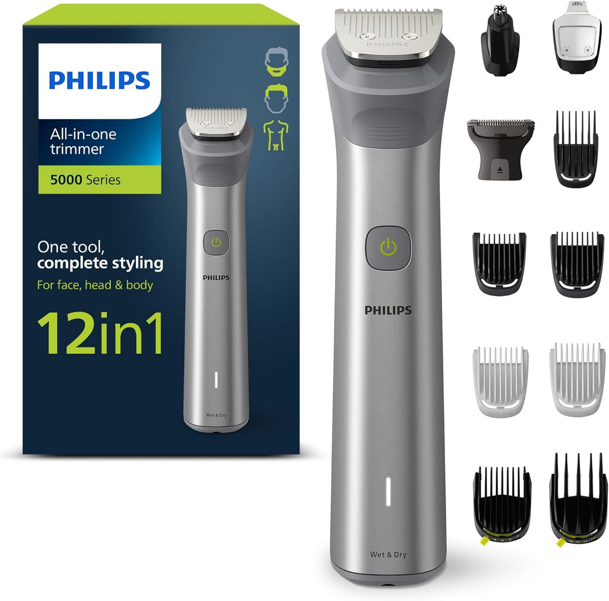 Philips MG5940/15 Multigroom Series 5000 Shaver - 12-in-1 Face , Body and Hair Trimmer - Healthxpress.ie