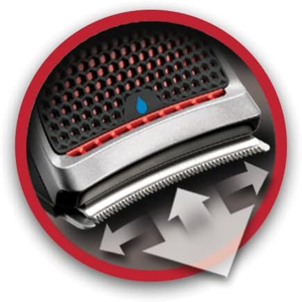 Remington Quick Cut Hair Clippers -9 Comb Lengths Curved Blade with Storage Pouch - HC4250, Black/Red - Healthxpress.ie