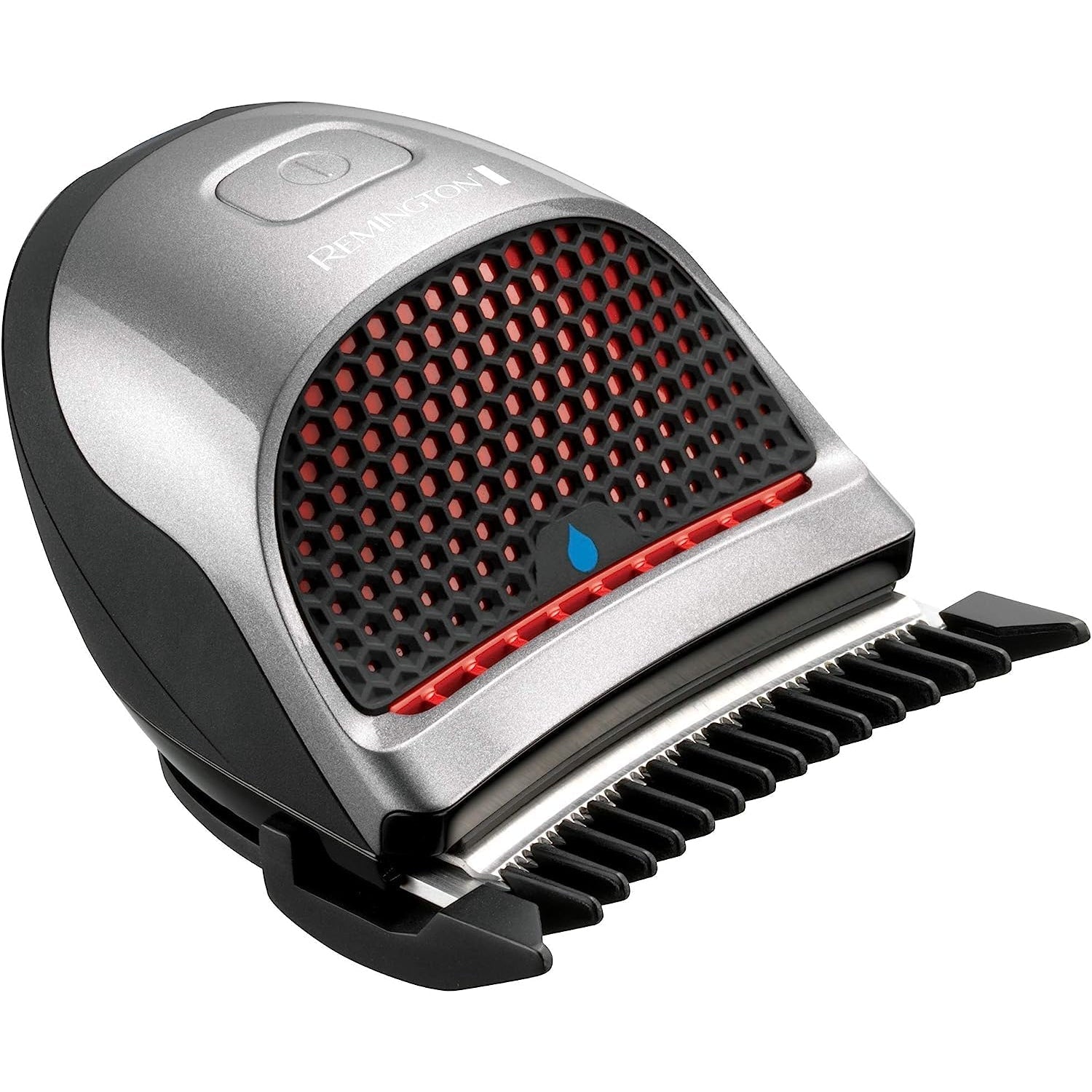 Remington Quick Cut Hair Clippers -9 Comb Lengths Curved Blade with Storage Pouch - HC4250, Black/Red