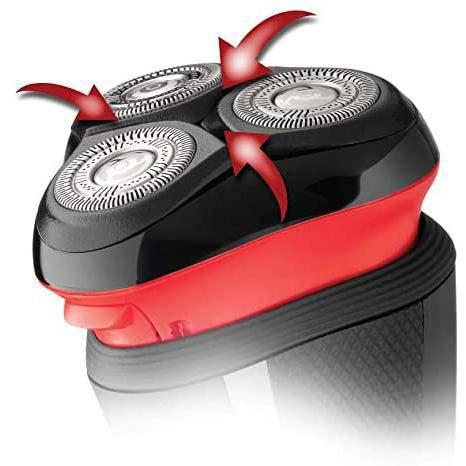 Remington R4001 Style R4 Cordless Dry Shaver with Pop-Up Trimmer - Black/Red - Healthxpress.ie