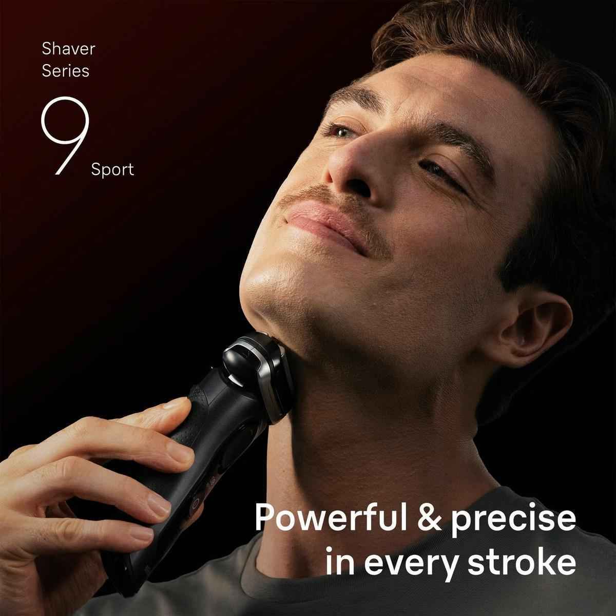 Braun Series 9 Sport S9110s Electric Shaver for Men With Travel Case, Black