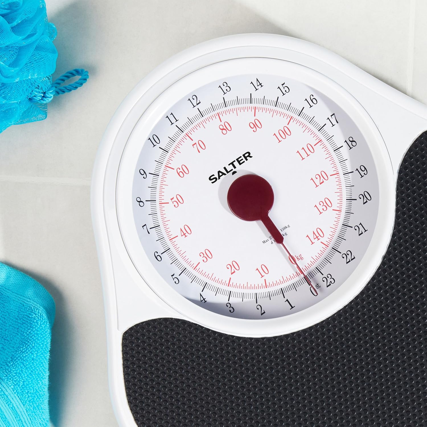 Salter Doctor Style Bathroom Scale - Mechanical  Scales For Body Weight, Easy Read Dial & Rotating Pointer, Large Non-Slip , Up To 150 kg/ 23 st 7 lbs
