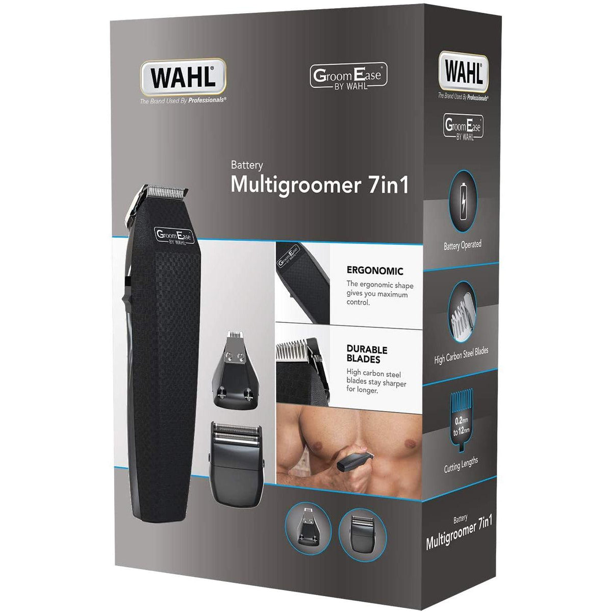 Wahl Battery Operated Men Multigroomer, 3 x  Interchangeable Heads, 4 x Combs - Healthxpress.ie